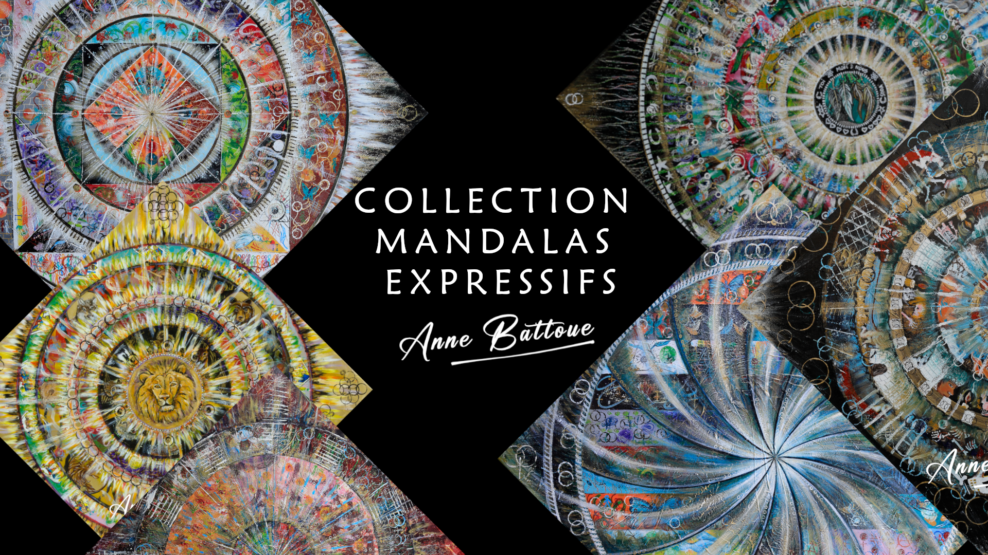 TOILES ORIGINALES DE LA COLLECTION "MANDALAS EXPRESSIFS"